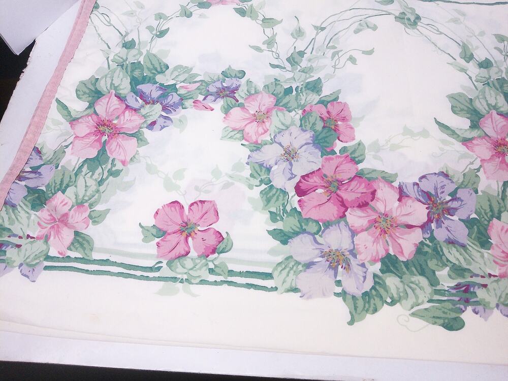 Vintage Sanderson Percale Standard Floral Ivy Pillowcase Set Of 2